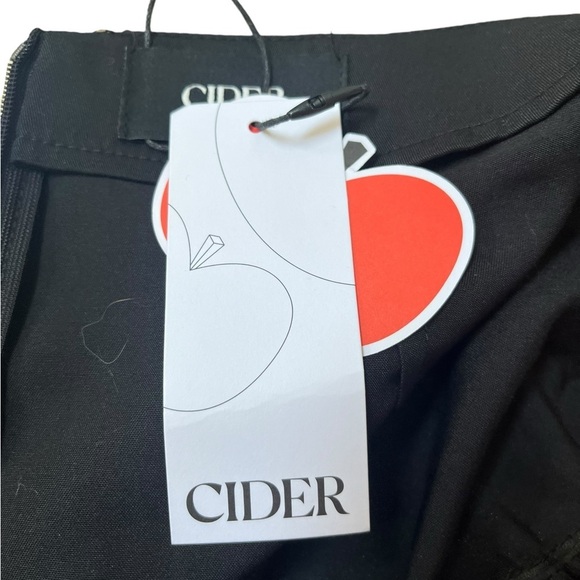 Cider NWT TikTok Favorite Mini Skirt with Side Ruching in Black Size S - Picture 4 of 4